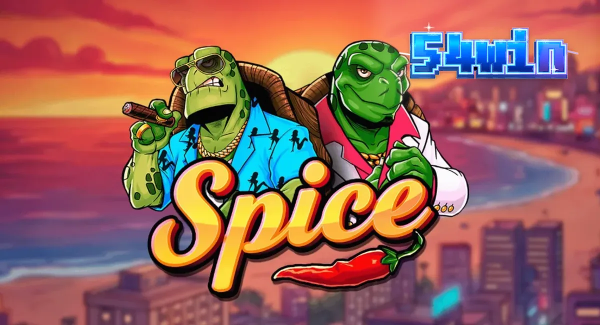 Interface do jogo Spice com tartarugas e estética neon